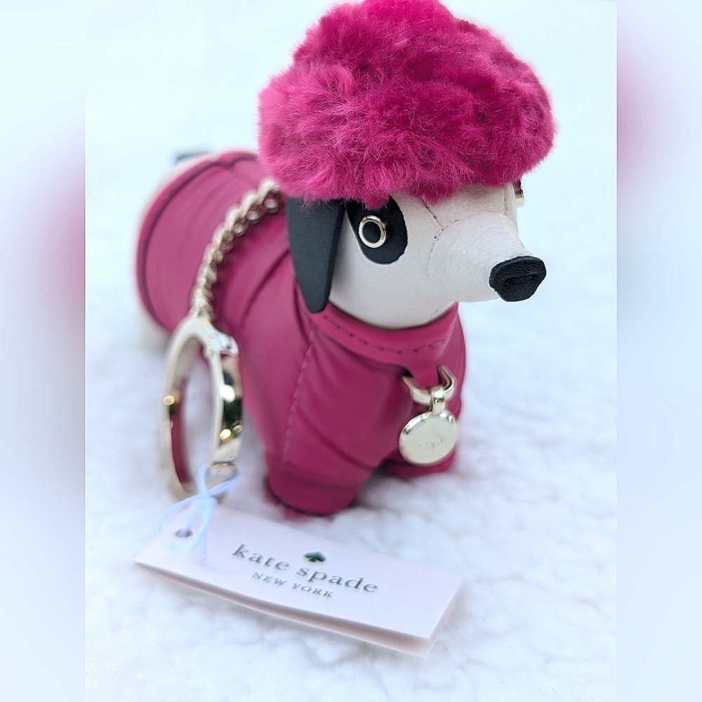 Kate Spade New York Claude Dachshund Keychain Purse Bag Charm